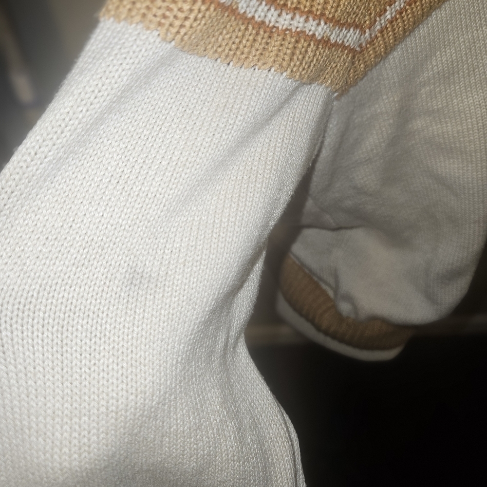 Aventura Classic Women's Tan and Cream Sweater - Picture 3 of 5